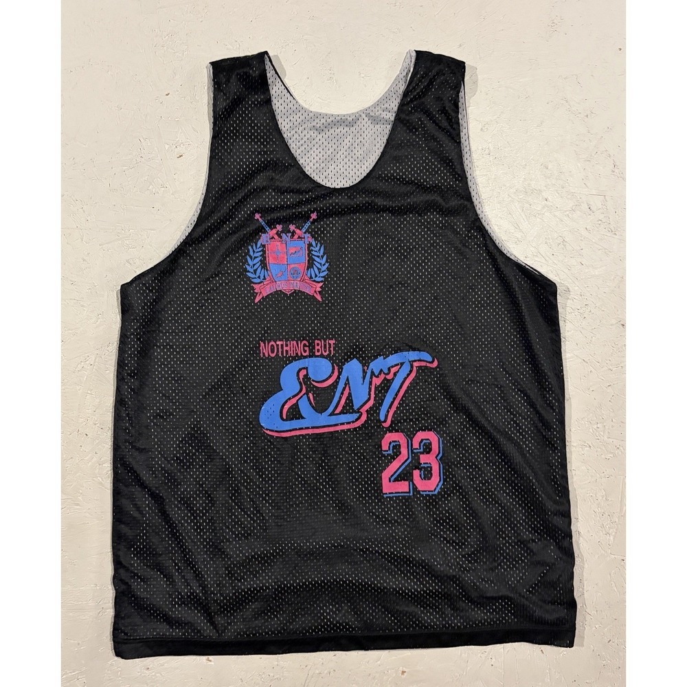 Vintage Epsilon Nu‎ Tau Mesh Basketball Jersey Mens L Fraternity Frat College